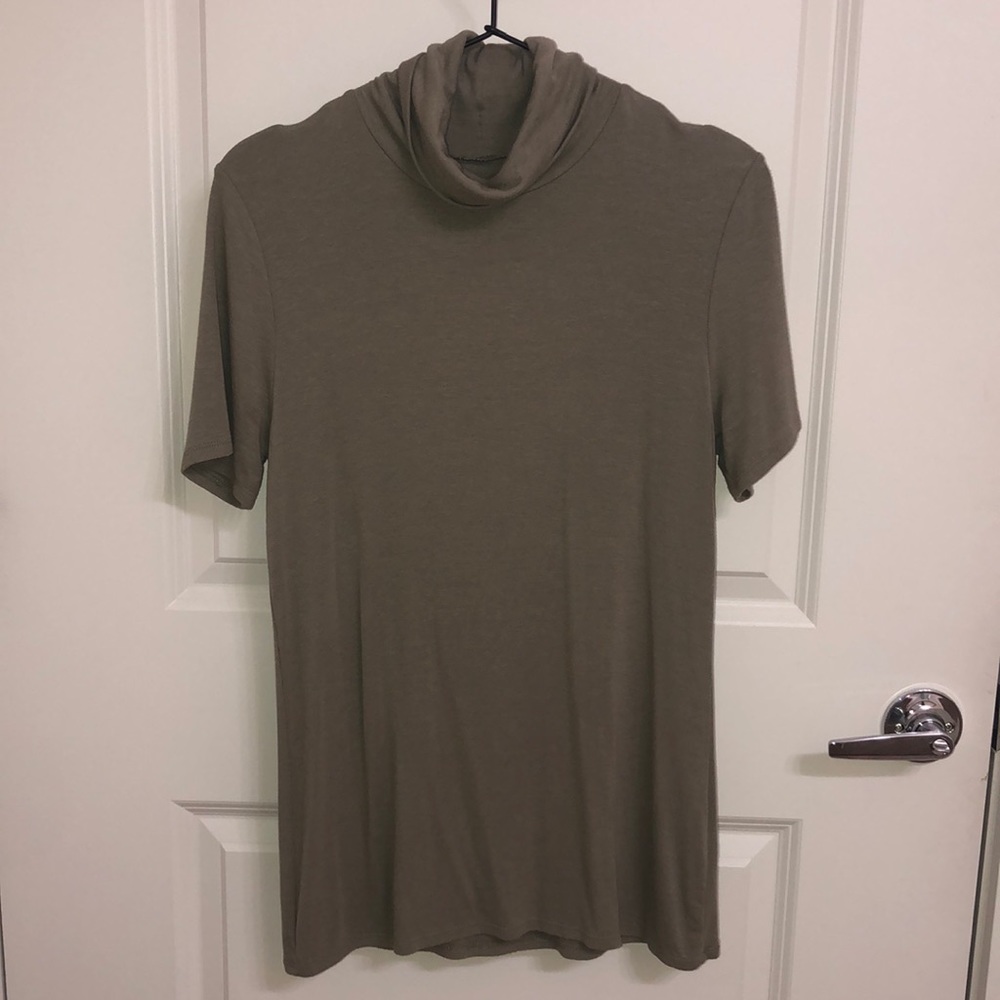 Green Turtleneck Top